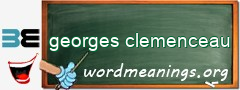 WordMeaning blackboard for georges clemenceau